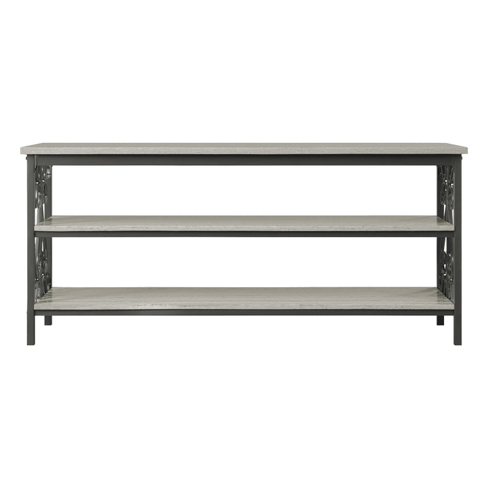 Fairhope TV Stand/Sofa Table in Beige/Metal - 35800-T - FAMSA Furniture (TX)