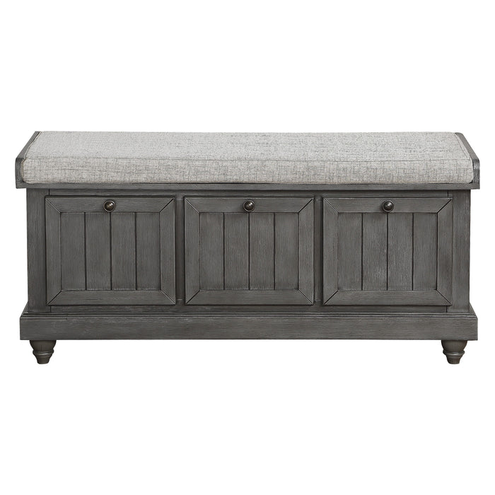 Woodwell Lift Top Storage Bench in Gray - 4586DG