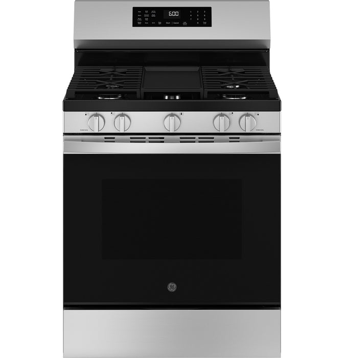 GE® 30" Free-Standing Gas Convection Range with No Preheat Air Fry and EasyWash™ Oven Tray - FAMSA Furniture (TX)
