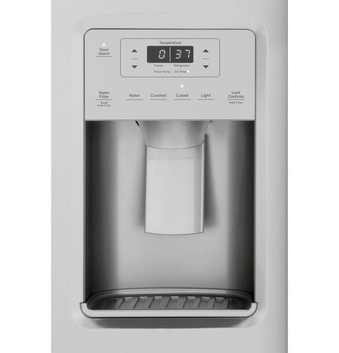 GE 25.1 Cu. Ft. Fingerprint Resistant Side-By-Side Refrigerator - FAMSA Furniture (TX)