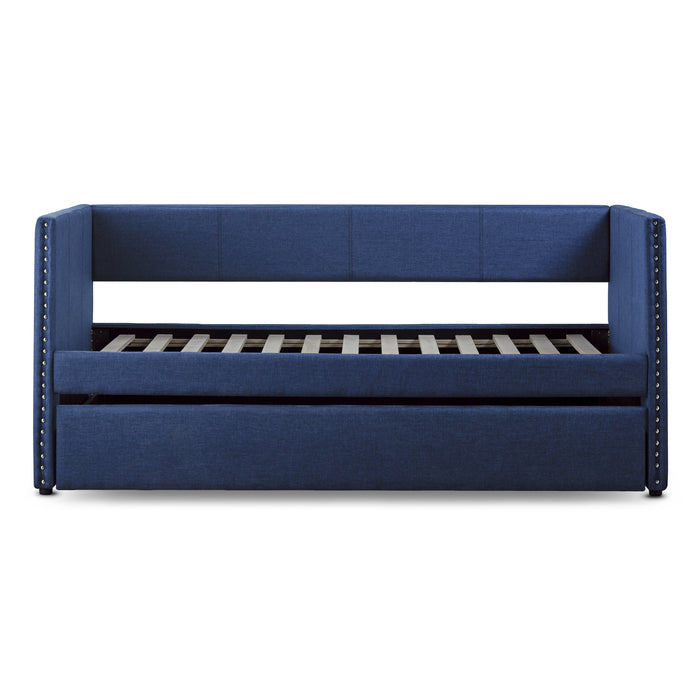 Therese Daybed with Trundle in Blue - 4969BU* - FAMSA Furniture (TX)