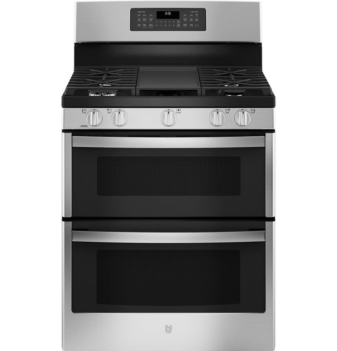 GE 30" Free-Standing Gas Double Oven Convection Range - FAMSA Furniture (TX)