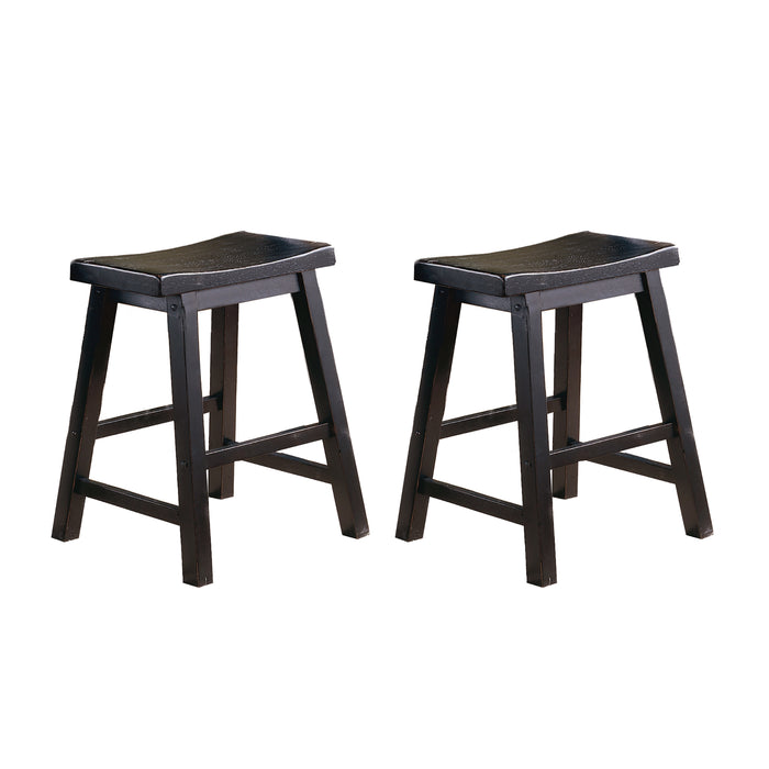 Saddleback 18 Dining Stool, RTA in Black - 5302BK-18 - FAMSA Furniture (TX)