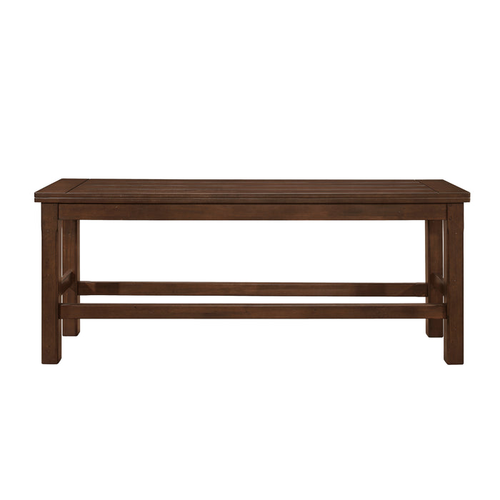 Schleiger Counter Height Bench in Brown - 5400-24BH - FAMSA Furniture (TX)