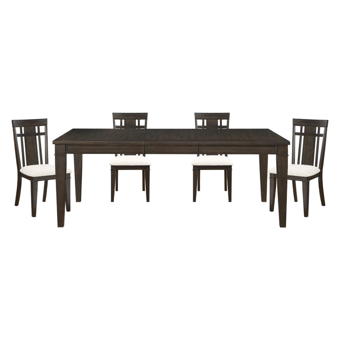 Makah 5pc Set (TB+4S) in Brown/Beige - 5496-78*5 - FAMSA Furniture (TX)