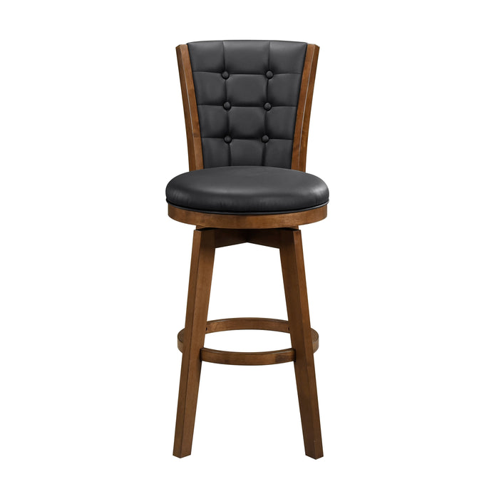 Medford Swivel Pub Height Chair in Black/Chestnut - 5505-29BKS - FAMSA Furniture (TX)