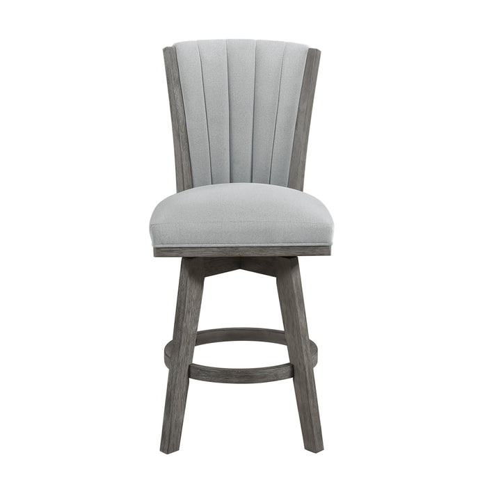 Corvallis Swivel Counter Height Chair in Gray - 5507-24GYS - FAMSA Furniture (TX)