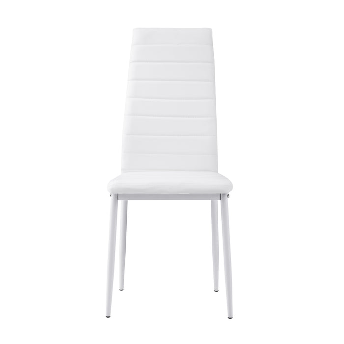 Florian Side Chair in Gold/Silver/Champagne/White - 5538WS