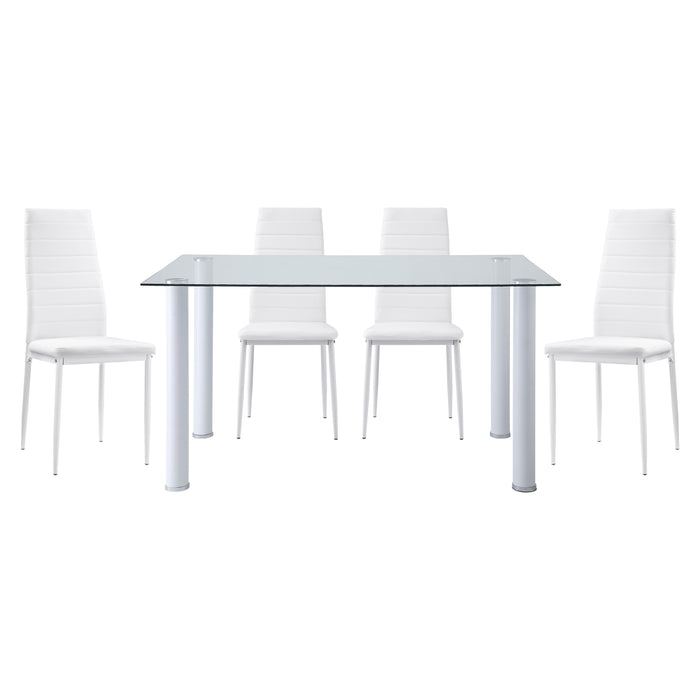 Florian 5pc Set (TB+4S) in Transparent/White/Gold/Silver/Champagne - 5538W*5