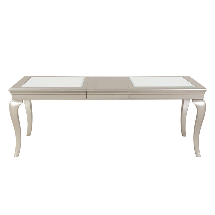 Crawford Dining Table in Gold/Silver/Champagne/Transparent - 5546-84 - FAMSA Furniture (TX)