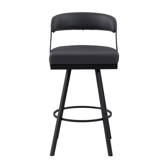 Crowley Swivel Pub Height Chair in Black - 5565-29BK - FAMSA Furniture (TX)