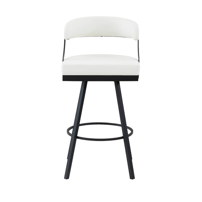 Crowley Swivel Pub Height Chair in Black/White - 5565-29WT - FAMSA Furniture (TX)