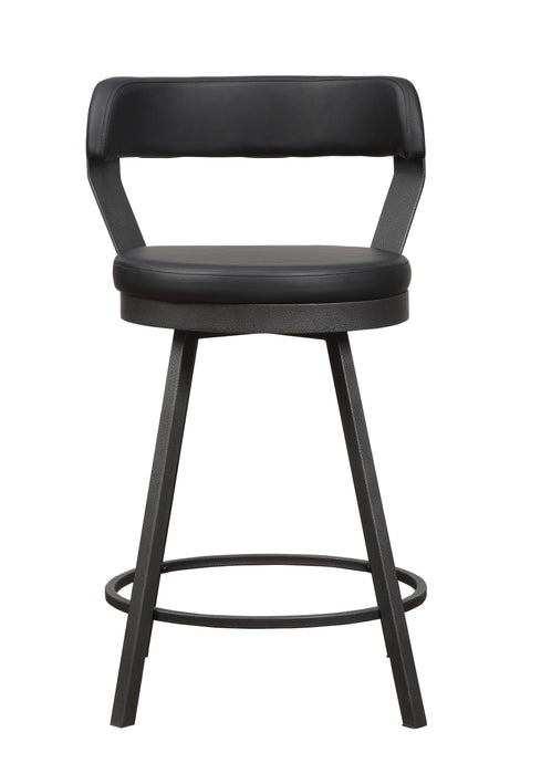 Appert Swivel Counter Height Chair, Black in Black/Gray - 5566-24BK - FAMSA Furniture (TX)