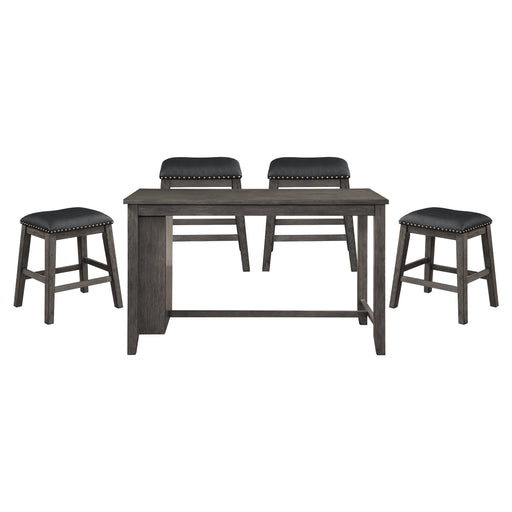 Timbre 5pc Set (TB+4S) in Black/Gray - 5603-36*5 - FAMSA Furniture (TX)