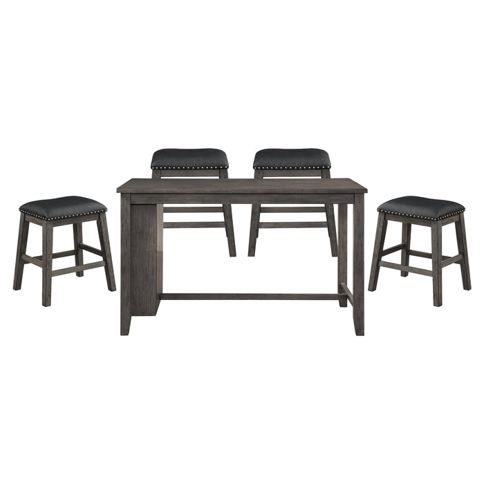 Timbre 5pc Set (TB+4S) in Black/Gray - 5603-36*5 - FAMSA Furniture (TX)