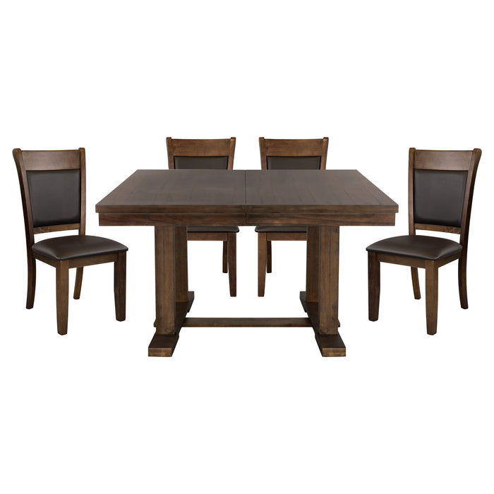 Wieland 5pc Set (TB+4S) in Brown - 5614-72*5 - FAMSA Furniture (TX)