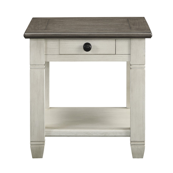Granby End Table in Brown/White - 5627NW-04 - FAMSA Furniture (TX)