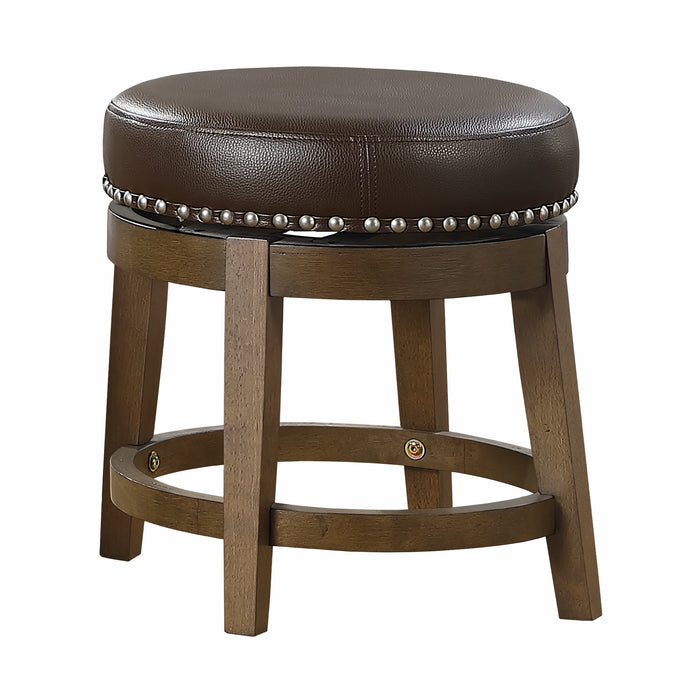 Westby Round Swivel Stool, Brown in Brown - 5681BRW-18 - FAMSA Furniture (TX)
