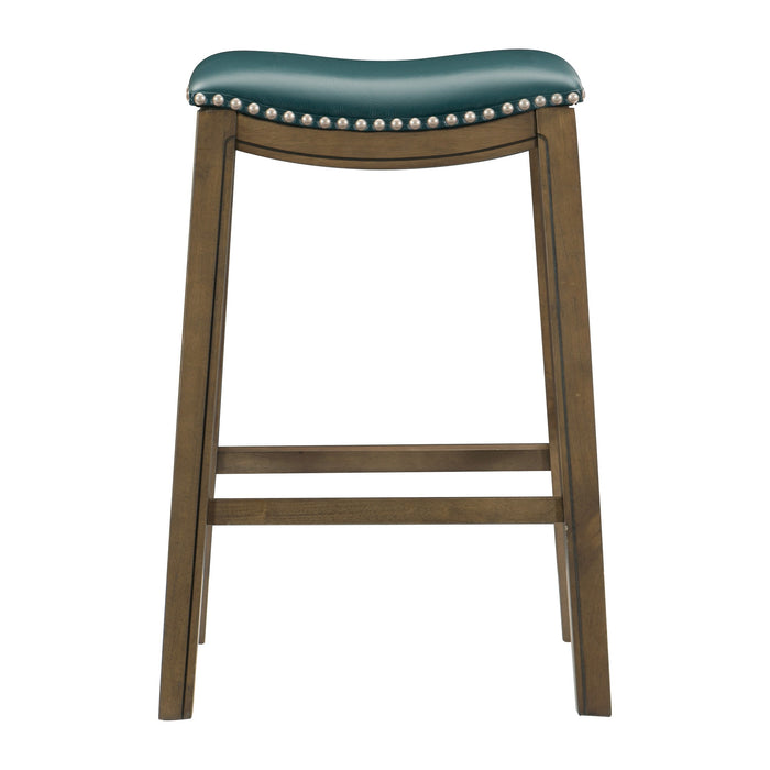 Ordway 29 Pub Height Stool, Green in Brown/Green - 5682GEN-29 - FAMSA Furniture (TX)