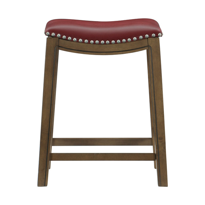 Ordway 24 Counter Height Stool, Red in Red/Brown - 5682RED-24 - FAMSA Furniture (TX)