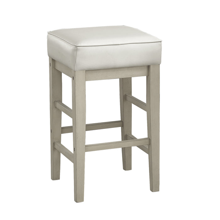 Pittsville Counter Height Stool in White/Beige - 5684WH-24 - FAMSA Furniture (TX)
