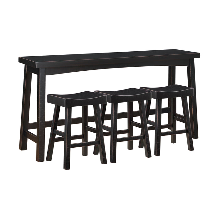 Caspian 4-Piece Pack Counter Height Set in Black - 5687BLK-364P