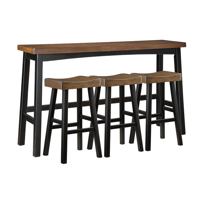 Caspian 4-Piece Pack Pub Height Set in Black/Brown - 5687BTT-424P - FAMSA Furniture (TX)