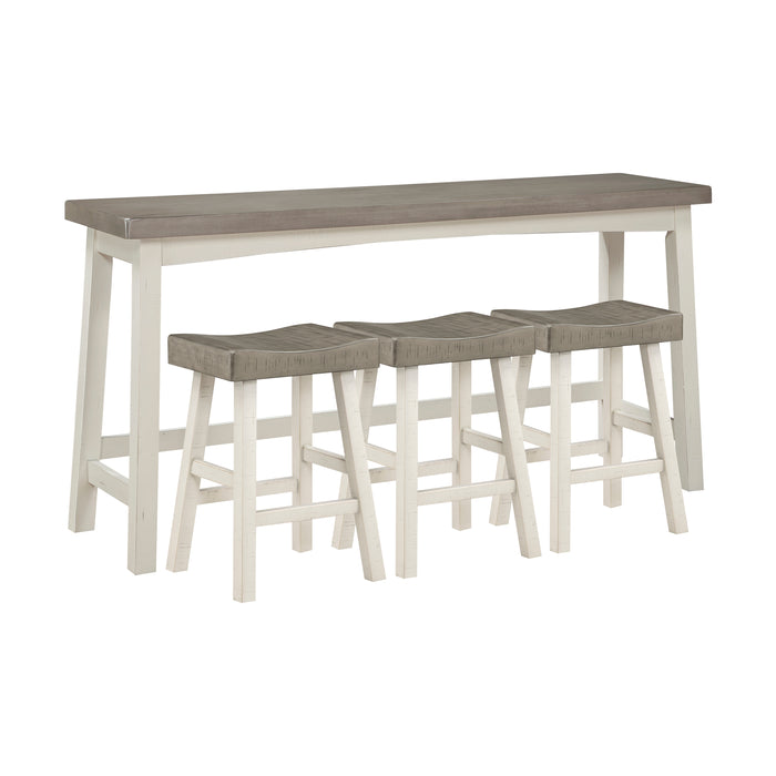 Caspian 4-Piece Pack Counter Height Set in Brown/White - 5687WTT-364P