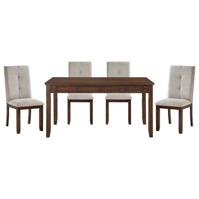 Binghampton 5pc Set (TB+4S) in Cherry/Gray - 5710-60*5 - FAMSA Furniture (TX)