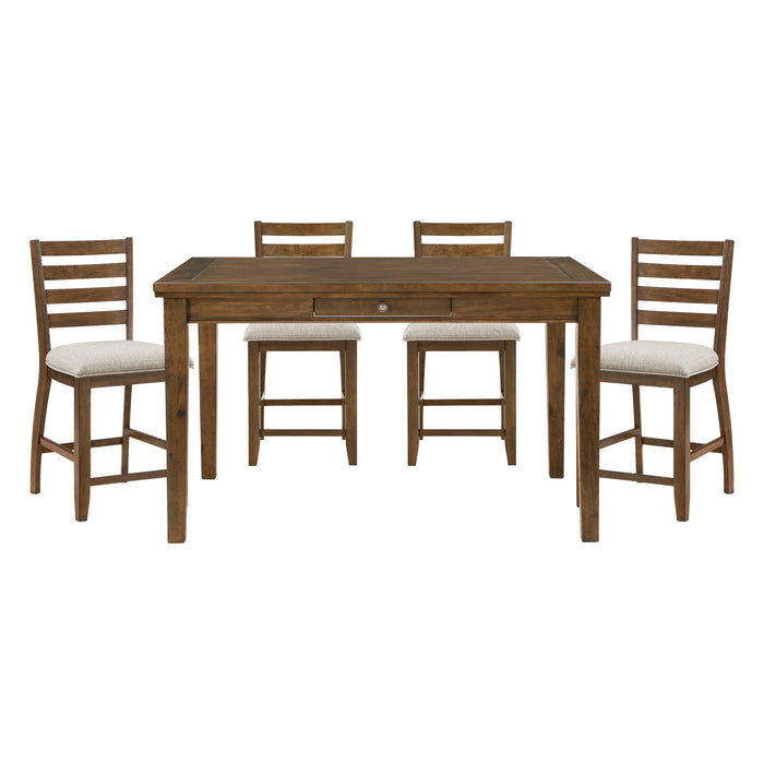 Tigard 5pc Set (TB+4S) in Cherry - 5761-36*5 - FAMSA Furniture (TX)