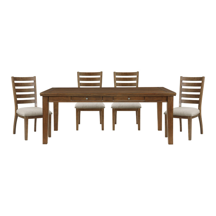 Tigard 5pc Set (TB+4S) in Cherry/Gray - 5761-78*5 - FAMSA Furniture (TX)