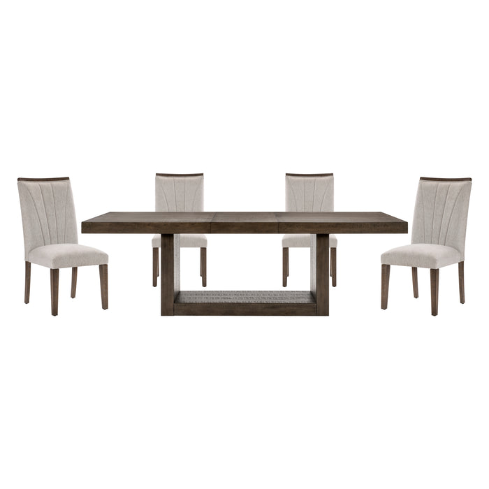 Brookings 5pc Set (TB+4S) in Brown - 5764-96*5 - FAMSA Furniture (TX)
