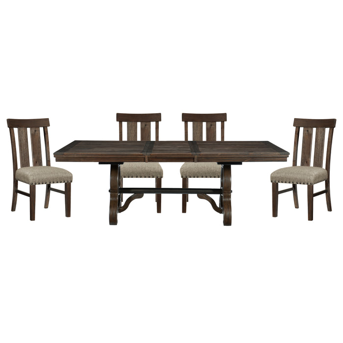 Gloversville 5pc Set (TB+4S) in Brown - 5799-86*5 - FAMSA Furniture (TX)