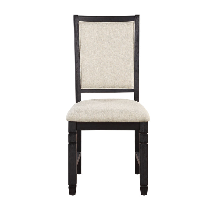 Asher Side Chair in Black/Beige - 5800BKS - FAMSA Furniture (TX)