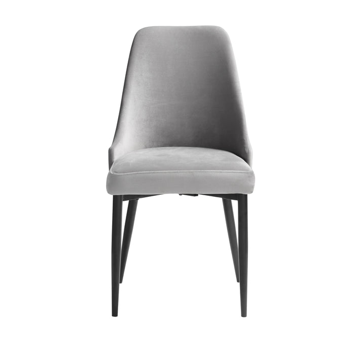 Keene Side Chair in Gray/Metal - 5817GYS - FAMSA Furniture (TX)