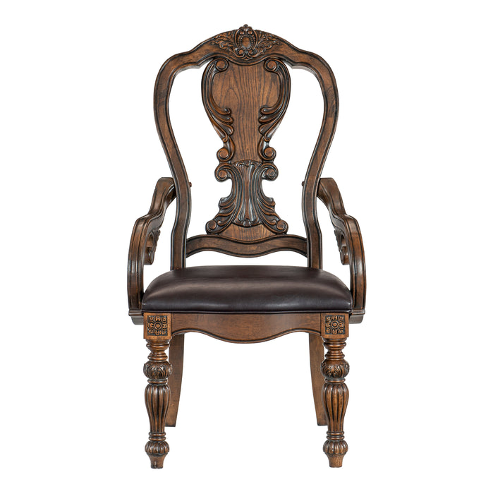 Bergen Arm Chair in Brown/Oak - 5829A - FAMSA Furniture (TX)