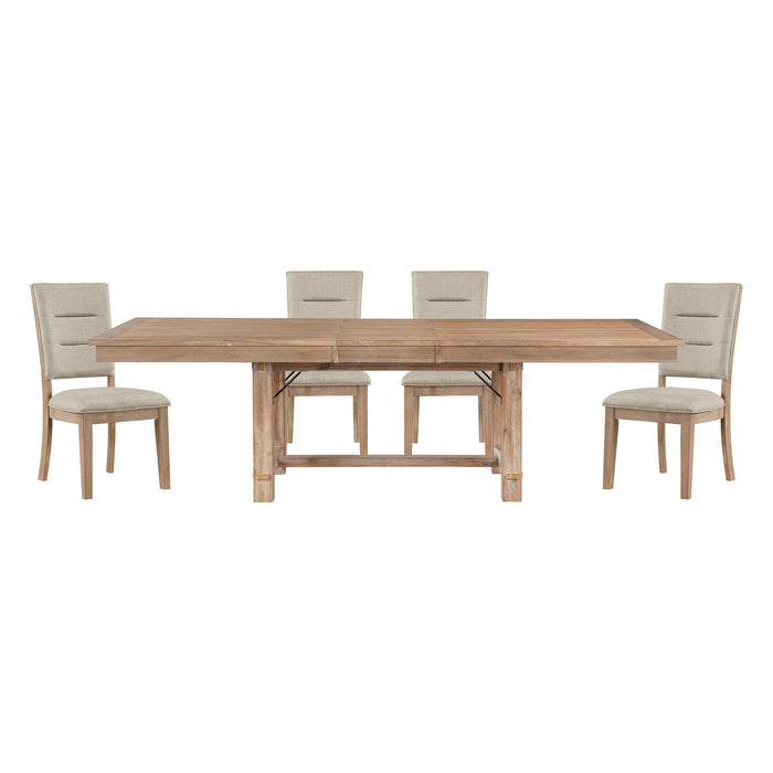 Aberdeen 5pc Set (TB+4S) in Beige/Oak - 5848-102*5