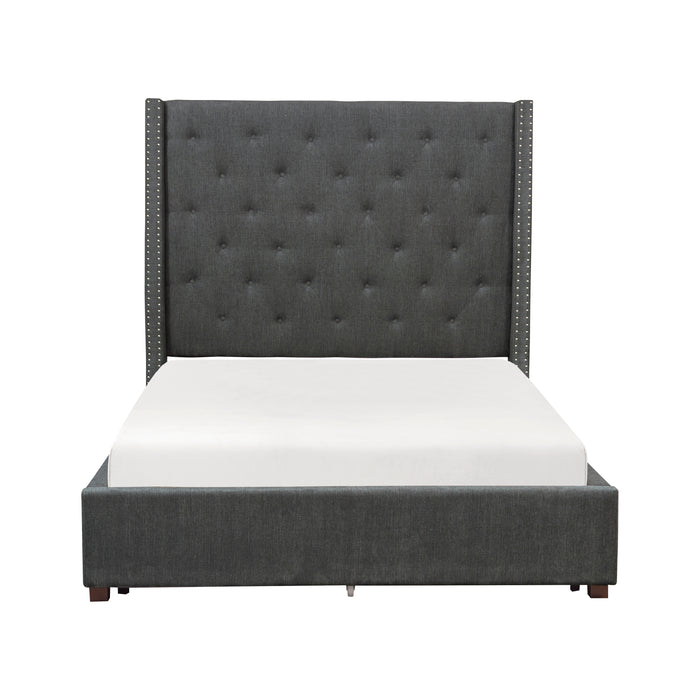 Fairborn Queen Platform Bed in Gray - 5877GY-1 - FAMSA Furniture (TX)
