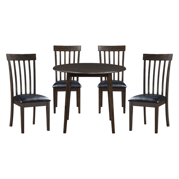 Rutland 5pc Set (TB+4S) in Black/Espresso - 5890RD*5 - FAMSA Furniture (TX)