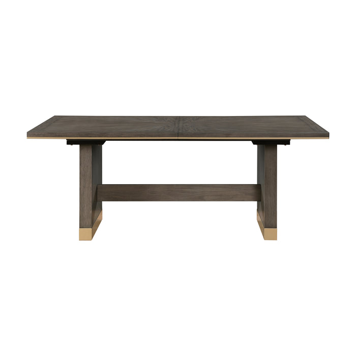 Griffin Dining Table in Brown/Gold/Beige - 5933-96* - FAMSA Furniture (TX)