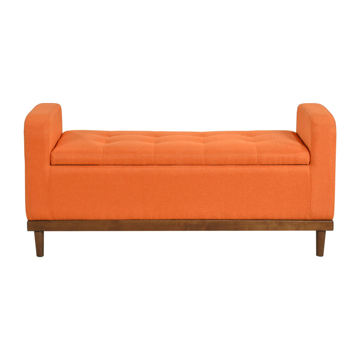 Brigitte Lift Top Storage Bench in Orange - 4590RN