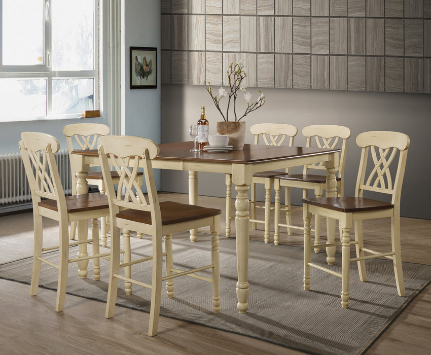 Dylan Buttermilk & Oak Counter Height Table - FAMSA Furniture (TX)