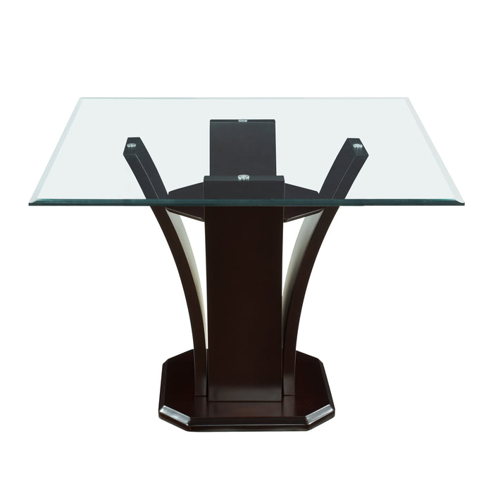 Daisy Counter Height Table in Espresso/Transparent - 710-36SQ*