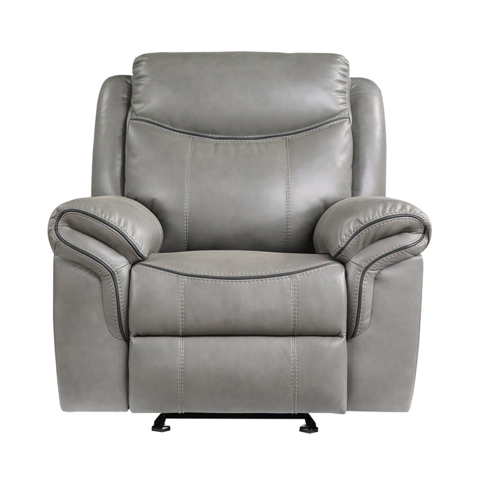 Aram Glider Reclining Chair in Gray - 8206GRY-1 - FAMSA Furniture (TX)