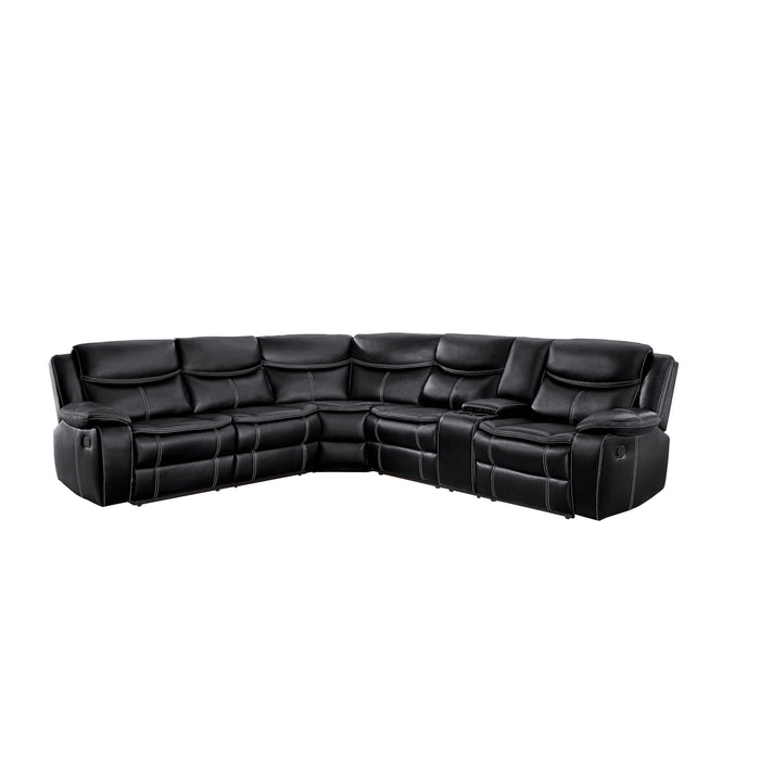 Bastrop 3-Piece Sectional with Right Console in Black - 8230BLK*SC - FAMSA Furniture (TX)