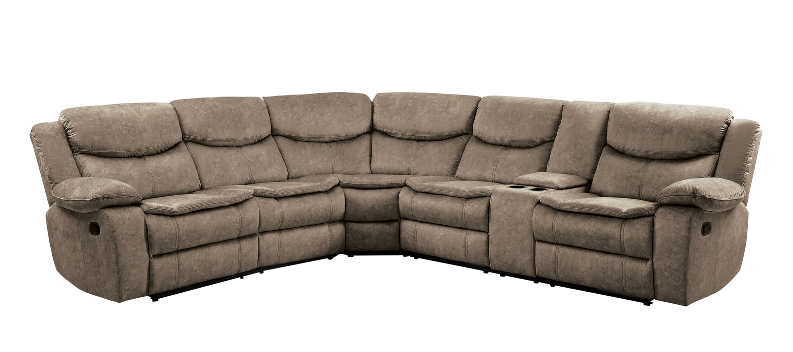 Bastrop 3-Piece Sectional with Right Console in Brown - 8230FBR*SC - FAMSA Furniture (TX)