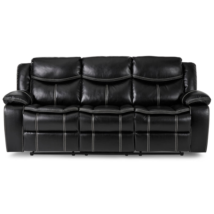 Bastrop Double Reclining Sofa in Black - 8230BLK-3 - FAMSA Furniture (TX)