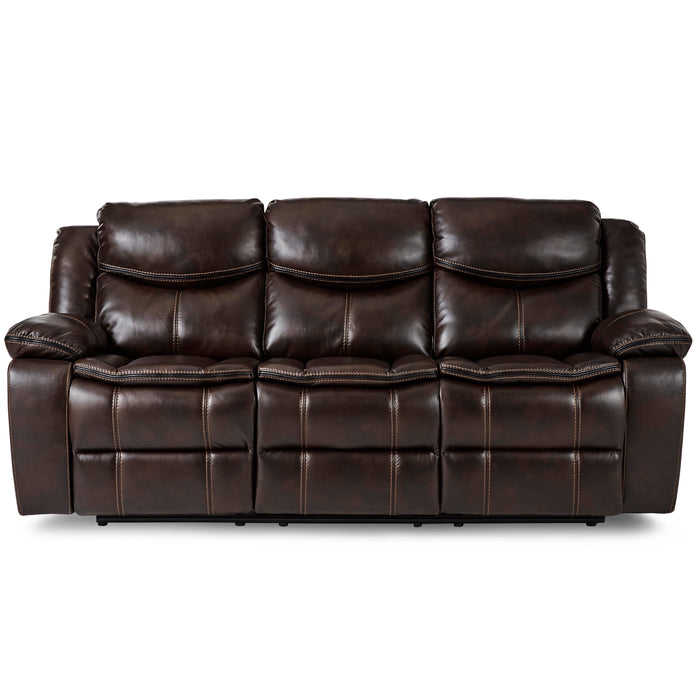 Bastrop Double Reclining Sofa in Brown - 8230BRW-3 - FAMSA Furniture (TX)