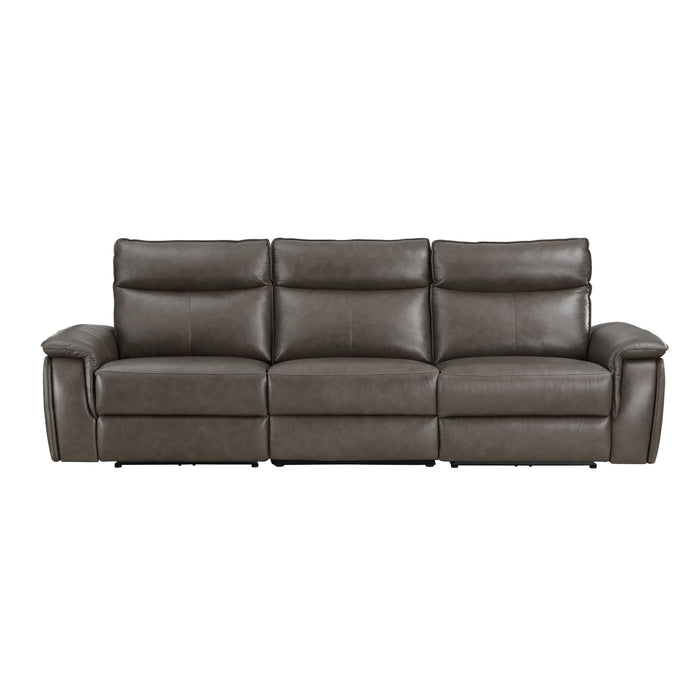 Maroni (3)Power Double Reclining Sofa with Power Headrests in Brown - 8259RFDB-3PWH* - FAMSA Furniture (TX)