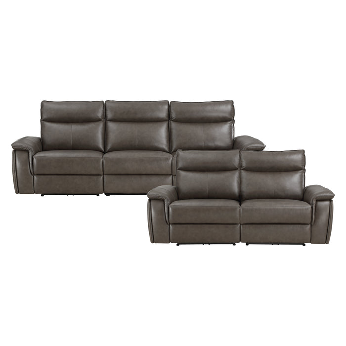 Maroni 2pc Set: Sofa, Love (Power) in Brown - 8259RFDB*2PWH - FAMSA Furniture (TX)